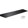 VEVOR 1.6" Rise Cuttable Threshold Ramp for Sweeping Robot, 35.4" Wide Natural Rubber Wheelchair Ramp, Non-Slip Solid Rubber Ramp with Double-Sided Tape for Doorways, Driveways, Bathroom, Smooth Tile