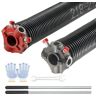 VEVOR Garage Door Torsion Springs, Pair of 0.218 x 2 x 23inch, Garage Door Springs with Non-Slip Winding Bars, 16000 Cycles, Gloves and Mounting Wrench, Electrophoresis Coated for Replacement