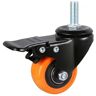 VEVOR Caster Wheels, 2 inch, Set of 4, 110 lbs Load Capacity, Threaded Stem Casters with Security Dual Locking Brake, Heavy Duty Industrial Casters, No Noise Swivel Caster Wheels for Cart, Furniture