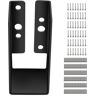 VEVOR Concealed Joist Hanger, 2"x4" Outdoor Accent Concealed-Flange, Pack of 24 Concealed Joist Bracket, Q235 Steel Plate Powder-Coated Concealed Face Mount Joist Hanger for 2"x4" Beam Swing, 3.7"