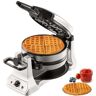 VEVOR 2-Layer Waffle Maker, 2 Pieces per Batch, 1400W Round Waffle Iron, Non-Stick Waffle Baker Machine with 122-572℉ / 50-300℃ Temp Range Teflon-Coated Baking Pans Stainless Steel Body, 120V