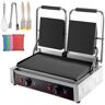 VEVOR Commercial Sandwich Panini Press Grill, 2X1800W Double Flat Plates Electric Stainless Steel Sandwich Maker, Temperature Control 122°F-572°F Non Stick Surface for Hamburgers Steaks Bacons.