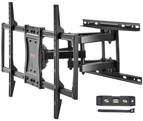 VEVOR Full Motion TV Mount Fits for Most 37-75 inch TVs, Swivel Tilt Horizontal Adjustment TV Wall Mount Bracket with 4 Articulating Arms, Max VESA 600x400mm, Holds up to 132 lbs