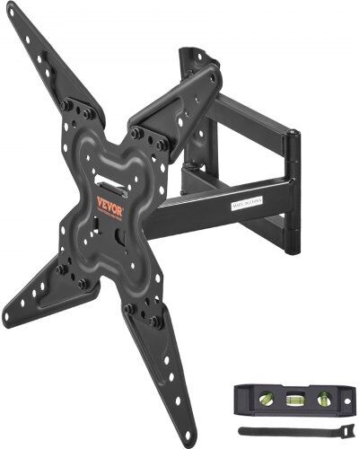 VEVOR Full Motion TV Mount Fits for Most 26-55 inch TVs, Swivel Tilt Horizontal Adjustment TV Wall Mount Bracket with Articulating Arm, Max VESA 400x400mm , Holds up to 99 lbs