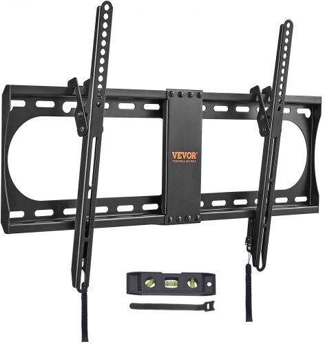 VEVOR Universal TV Wall Mount, Low Profile TV Mount Fits for Most 37-70 inch TVs, Tilt Wall Mount TV Brackets, Max VESA 600x400mm, Holds up to 132 lbs