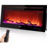 VEVOR Electric Fireplace Linear Fireplace 42'' Wall-mounted or Recessed w/Remote