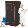 VEVOR Portable Sauna Tent Full Size, 1400W Personal Sauna Kit for Home Spa, Detoxify & Soothing Infrared Heated Body Therapy, Time & Temperature Remote Control With Chair & Floor Mat