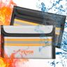 VEVOR Fireproof Document Bag, 2 pcs 8"x5" Fireproof Money Bag 2000℉, Fireproof and Waterproof Bag with Zipper and Reflective Strip, for Money, Documents, Jewelry and Passport