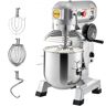 VEVOR Commercial Food Mixer, 15Qt Commercial Mixer with Timing Function, 500W Stainless Steel Bowl Heavy Duty Electric Food Mixer Commercial with 3 Speeds Adjustable 113/184/341 RPM, Dough Hook Whisk Beater Included, Perfect for Bakery Pizzeria