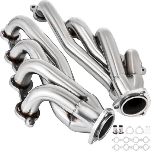 VEVOR Exhaust Header Set 1 5/8" Exhaust Turbo Headers, Stainless Steel Exhaust Manifold Headers, Shorty Engine Conversion LS Swap Exhaust Headers for Chevy Corvette 1963-1981 V8 Engines LS1 LS2 LS3 LS6 LS10 SUV/Truck Car