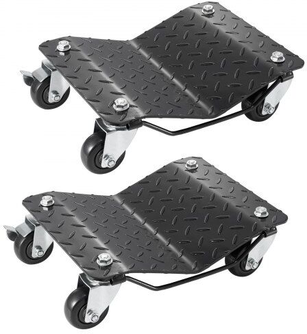 VEVOR Wheel Dolly, 3000 lbs/1360 kg Car Dollies, Wheel Dolly Car Tire Stake Set of 2 Piece, Heavy-duty Car Tire Dolly Moving Cars, Trucks, Trailers, Motorcycles, and Boats