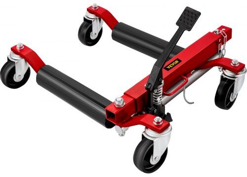 VEVOR Wheel Dolly, 1500 Lbs Capacity Car Dolly, 12'' Car Jack Dolly, Wheel Jacks for Cars, Vehicle Positioning Hydraulic Tire Jack, Heavy Duty Ball Bearings Skate for Vehicle Car Auto Repair Moving