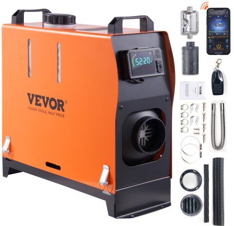 VEVOR Diesel Air Heater All-in-one 12V 8KW Bluetooth App LCD for Car RV Indoors