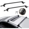 VEVOR Universal Roof Rack Cross Bars, 41.3" Aluminum Roof Rack Crossbars, Fit Roof without Side Rail, 155 lbs Load Capacity, Adjustable Bare Roof Crossbars with Locks, for SUVs, Sedans, and Vans