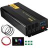 VEVOR Pure Sine Wave Inverter, 2500 Watt Power Inverter, DC 24V to AC 120V Car Inverter, with USB Port, LCD Display, and Remote Controller Power Converter, for RV Truck Car Solar System Travel Camping