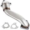 VEVOR Duramax Header Bolt On Passenger Side up-Pipe with Gaskets Fits for 2001-2016 GM 6.6L Diesel LB7 LLY LBZ LMM LML 6.6L Silver