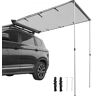 VEVOR Car Side Awning, 7.6'x8.2', Pull-Out Retractable Vehicle Awning Waterproof UV50+, Telescoping Poles Trailer Sunshade Rooftop Tent w/ Carry Bag for Jeep/SUV/Truck/Van Outdoor Camping Travel, Grey