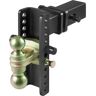 VEVOR Adjustable Trailer Hitch, 8-Inch Drop & 6.5-Inch Rise Hitch Ball Mount with 2.5-Inch Receiver, Solid Tube, 14,500 lbs GTW, 2-Inch & 2-5/16-Inch 45# Steel Tow Balls with Key Lock for Truck Towing