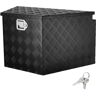 VEVOR Trailer Tongue Box, Aluminum Alloy Diamond Plate Tongue Box Tool Chest, Heavy Duty Trailer Box Storage with Lock and Keys, Utility Trailer Tongue Box for Pickup Truck, RV, Trailer, 33"x19"x18"