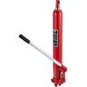 VEVOR Hydraulic Long Ram Jack, 3 Tons/6600 lbs Capacity, with Single Piston Pump and Clevis Base, Manual Cherry Picker w/Handle, for Garage/Shop Cranes, Engine Lift Hoist, Red