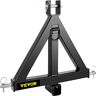 VEVOR 3 Point Trailer Hitch Heavy Duty 2In Receiver Hitch Category 1 33In Hitch Attachments Tow Hitch Drawbar Adapter Black (Heavy Duty Trailer Hitch)