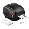 VEVOR Direct Bluetooth Thermal Label Printer HD(300DPI), All in One BT-USB Cable Dual-use Shipping Label Printer w/Automatic Label Recognition, Support Windows/MacOS/Linux/Chromebook/Android/iOS