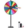 VEVOR 36 inch Spinning Prize Wheel, 18 Slots Spinning Wheel, Roulette Wheel with a Dry Erase and 2 Markers, Tabletop or Floor Standing Win Fortune Spin Games in Party Pub Trade Show Carnival