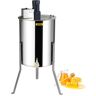 VEVOR Electric Honey Extractor, 4/8 Frames Honey Spinner Extractor, Stainless Steel Beekeeping Extraction, Apiary Centrifuge Equipment with Height Adjustable Stand, Honeycomb Drum Spinner with Lid