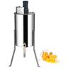 VEVOR Electric Honey Extractor, 2/4 Frames Honey Spinner Extractor, Stainless Steel Beekeeping Extraction, Apiary Centrifuge Equipment with Height Adjustable Stand, Honeycomb Drum Spinner with Lid