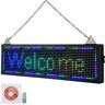 VEVOR LED Scrolling Sign, 27" x 8" WiFi & USB Control, Full Color P10 Programmable Display, Indoor High Resolution Message Board, High Brightness Electronic Sign, Perfect Solution for Advertising