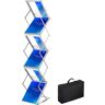 VEVOR Literature Rack, 6 Pockets, Pop up Aluminum Magazine Rack, Lightweight Catalog Holder Stand w/Carrying Bag for Living Room, Hotel, Trade Show, Exhibition, Office