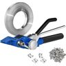 VEVOR Banding Strapping Kit with Strapping Tensioner Tool, 100 ft Length 304 Stainless Steel Banding, 100 Metal Seals, Pallet Packaging Strapping Banding Kit, Banding Packaging Strapping for Packing