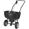 VEVOR Broadcast Spreader, 60 LB Walk-Behind Turf Spreader with 8" Wheels, Steel Push Fertilizer Spreader, Garden Seeder, and Salt Spreader, Designed for Residential, Farm, and Tough Terrain, Black