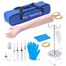 VEVOR Phlebotomy Practice Kit, IV Venipuncture Intravenous Training Kit, High Simulation IV Practice Arm Kit with Carrying Bag, Practice and Perfect IV Skills, for Students Nurses and Professionals