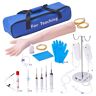 VEVOR Phlebotomy Practice Kit, IV Venipuncture Intravenous Training Kit, High Simulation IV Practice Arm Kit with Carrying Bag, Practice and Perfect IV Skills, for Students Nurses and Professionals