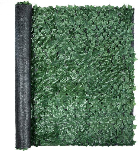 VEVOR Artificial Ivy Privacy Fence Screen, 59"x98" Ivy Fence, PP Faux Ivy Leaf Artificial Hedges Fence, Faux Greenery Outdoor Privacy Panel Decoration for Garden, Decor, Balcony, Patio, Indoor