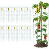 VEVOR Tomato Cages, 11.8" x 11.8" x 46.1", 10 Packs Square Plant Support Cages, Green PVC-Coated Steel Tomato Towers for Climbing Vegetables, Plants, Flowers, Fruits