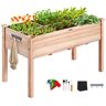 VEVOR Wooden Raised Garden Bed Planter Box 47.2x22.8x30" Flower Vegetable Herb