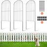 VEVOR Garden Fence, No Dig Fence 24in(H) x30ft(L) Animal Barrier Fence, Underground Decorative Garden Fencing with 2 Inch Spike Spacing, Metal Dog Fence for The Yard and Outdoor Patio, 28 Pack