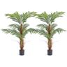 VEVOR Artificial Palm Tree, 4 FT Tall Faux Plant, Secure PE Material & Anti-Tip Tilt Protection Low-Maintenance Plant, Lifelike Green Fake Tree for Home Office Warehouse Decor Indoor Outdoor