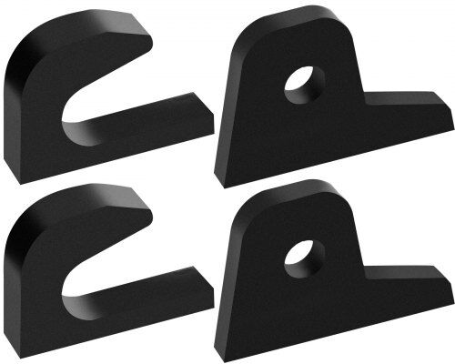 VEVOR Loader Bucket Forks 1 1/4" Thick Hook Brackets Tach Weld on Loader Tractor 4/5" Bottom Brackets Quick Attach Mount Brackets Set of 4 Pieces Fits for John Deere Front Tractor Accessories