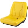 VEVOR Universal Tractor Seat, 1PC Industrial High Back, Steel Frame Compact Forklift Seat w/Drain Hole, PVC Lawn and Garden Mower Seat Replacement, Compatible with Excavator, Mower, Forklift, Yellow