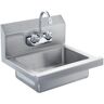 VEVOR Commercial Hand Sink with Faucet, NSF Stainless Steel Sink for Washing, Small Hand Washing Sink, Wall Mount Hand Basin, Utility Sink for Restaurant, Kitchen, Bar, Garage and Home, 17 x 12.8 inch