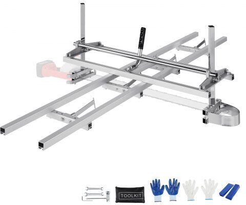 VEVOR Chainsaw Mill and Rail Mill Guide System, Portable Sawmill 14"-36" Guide Bar, 9ft Aluminum Saw Milling Rail Guide with Chainsaw Planking Mill for Woodworkers and Carpenters