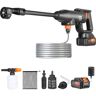 VEVOR Cordless Pressure Washer, 580-PSI 1.1 GPM Portable Power Cleaner, Handheld High-Pressure Car Washer Gun with 4.0Ah Battery, Charger, 6-in-1 Nozzle, for Home/Floor Cleaning & Watering