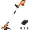 VEVOR Cordless String Trimmer, 12" 20 V Battery Powered Weed Eater With Auto Feed, 3 Spools, Battery and Charger Included, Cordless Weed Wacker for Trimming and Edging, for Lawns, Orchards, Driveways