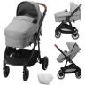 VEVOR Standard Baby Stroller, Infant Toddler Stroller with Bassinet, 3rd-Gear Adjustable Backrest & Foldable & Reversible Seat, Carbon Steel Newborn Stroller with Leg Cover and Mesh Net, Dark Grey