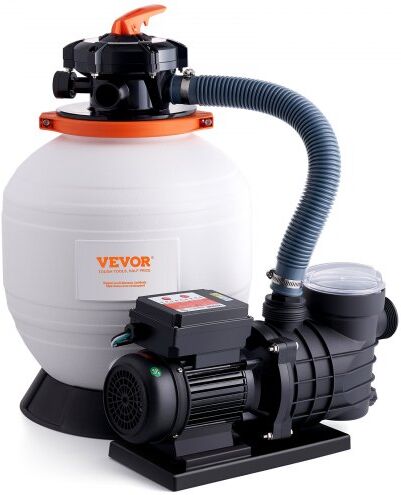 VEVOR Sand Filter Pump for Above Ground Pools, 14-inch, 3000 GPH, 3/4 HP Swimming Pool Pumps System & Filters Combo Set with 6-Way Multi-Port Valve & Strainer Basket, for Domestic and Commercial Pools