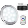 VEVOR 12V LED Pool Light, 10 Inch 40W, RGBW Color Changing Inground Swimming Pool Spa Light Underwater, with 50 FT Cord Remote Control, Fit for 10 in Large Wet Niches, IP68 & Tested to UL Standards