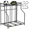 VEVOR Bike Stand Rack, Bicycle Floor Bike Rack, Widths Adjustable Metal Bike Stand Storage w/ Basket, (3 Bike Stand Rack)